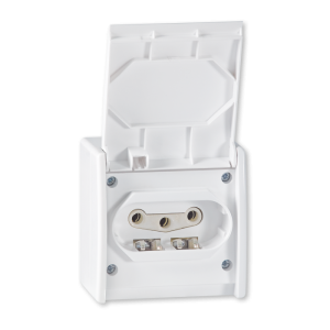 Power - Priključnica / Tropolna - IP44 16A 440V - Bela / PVC