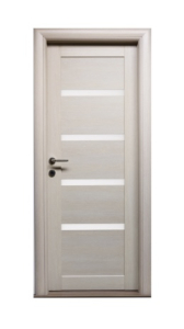 Sobna vrata v10sb Beljeni hrast sa belim staklićima