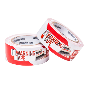 Selotejp za obeležavanje - Warning Tape - 50mmx33m / Crveno-beli