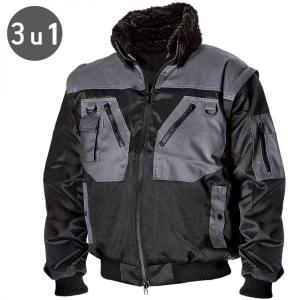 Rhodes zimska jakna 3 u 1 - crno/sive boje