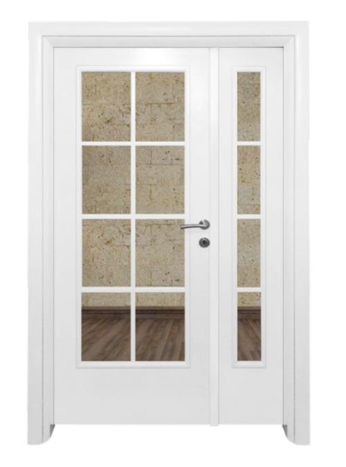 Farbana Dvokrilna vrata M12A sa staklom