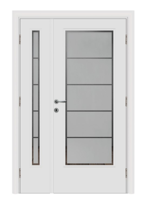 Farbana Dvokrilna vrata D7 sa staklom