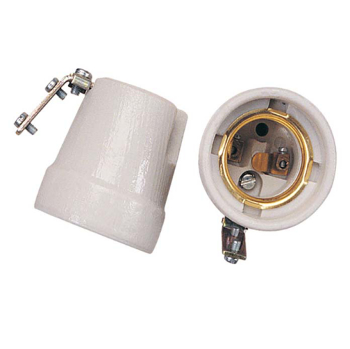 Grlo porcelan E27 / Sa metalnim držačem - 250V