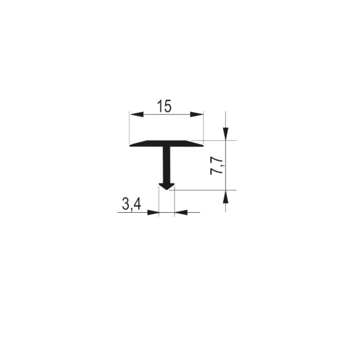 Aluminijumski profil (lajsna) - 4337 / 0.89 / Srebrna