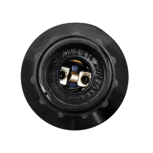 Sijalično grlo za luster E14 / Crno