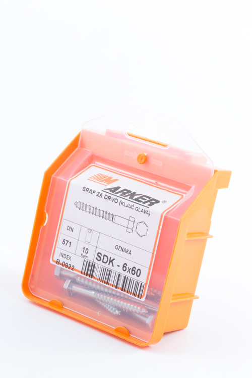 Blister vijaka za drvo / Ključ glava / B - SDK 6x60 / 10kom - M