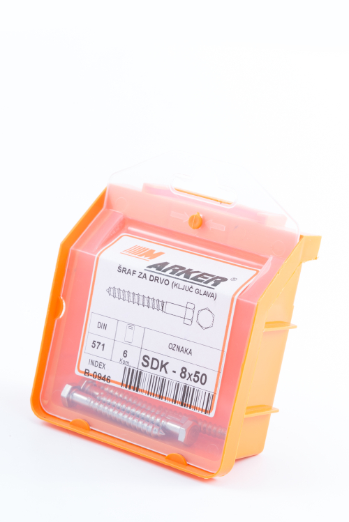 Blister vijaka za drvo / Ključ glava / B - SDK 8x50 / 6kom - M
