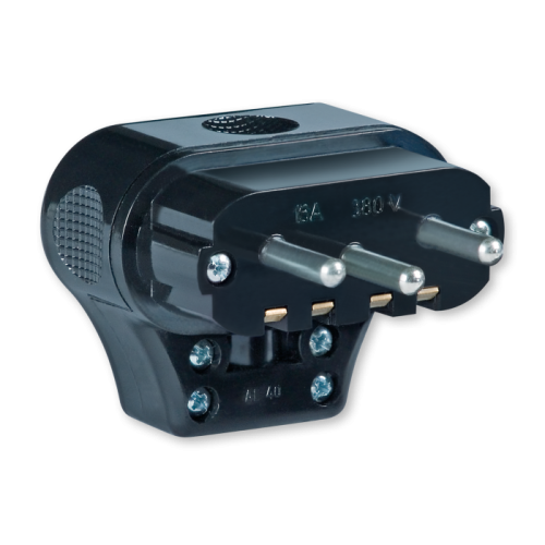 Aling - Tropolni utikač- 303.13 / L crni