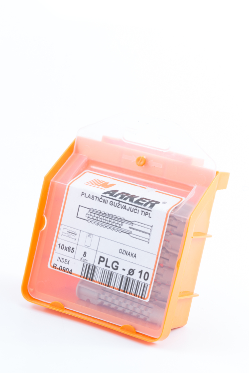 Blister sa plastičnim tiplovima / Gužvajući / B - PLG FI 10x65 / 8kom - M