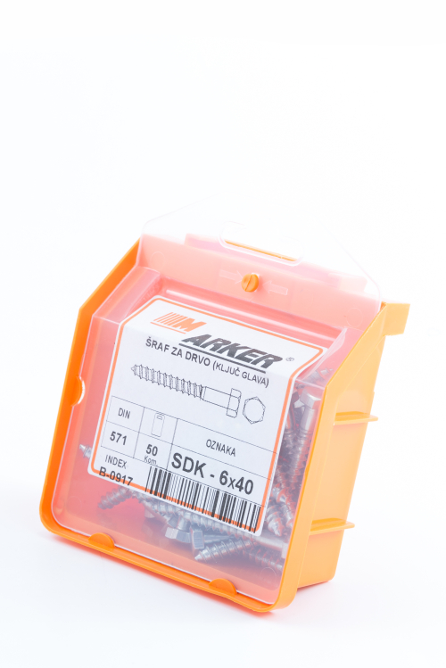 Blister vijaka za drvo / Ključ glava / B- SDK 6x40 / 50kom - M