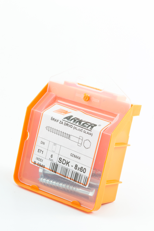 Blister vijaka za drvo / Ključ glava / B - SDK 8x60 / 6kom - M