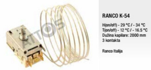 Termostat zamrzivača K-54 RANC O