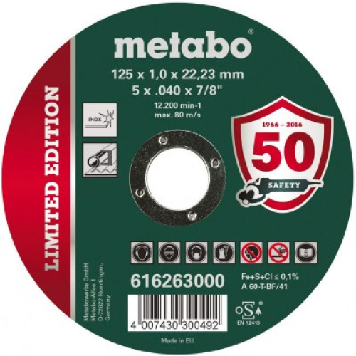 Metabo - Rezna ploča - 125x1.0x22.23 / INOX