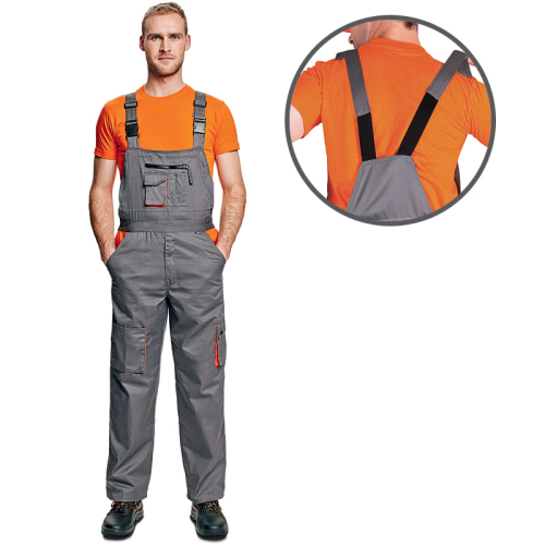 Polukombinezon DESMAN Diolen - 235g / Siva-oranž