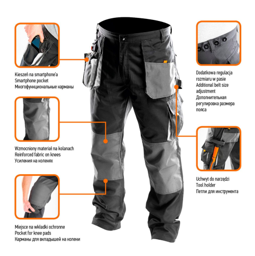 NEO - Radne pantalone / Sive