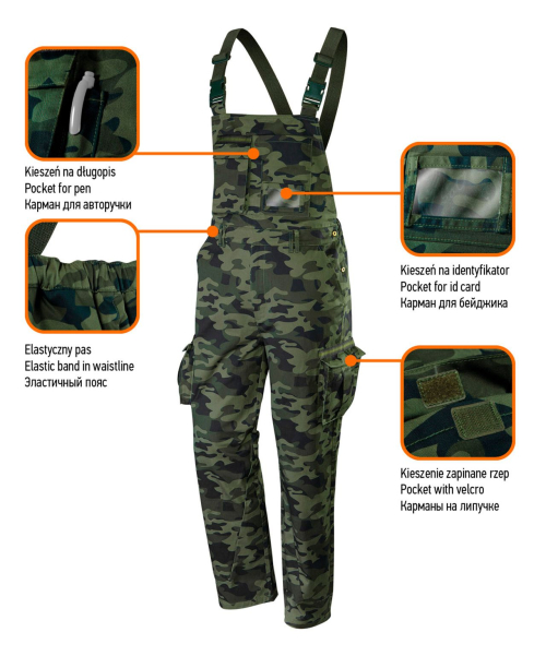 NEO - Radni polukombinezon Camo