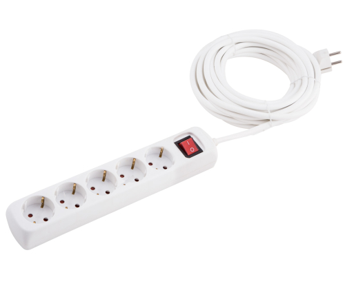 Produžni kabel sa prekidačem / 5 utičnica - 3m