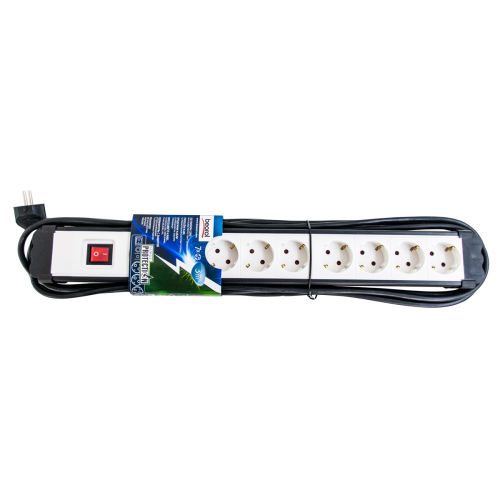 Produžni kabel sa prenaponskom zaštitom / 7 utičnica - 3m