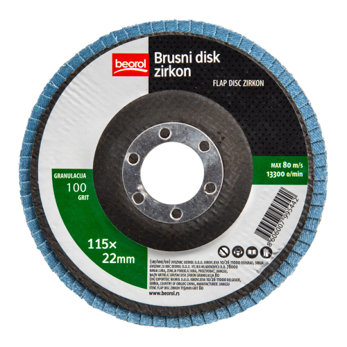 Brusni disk zirkon / Granulacija 100