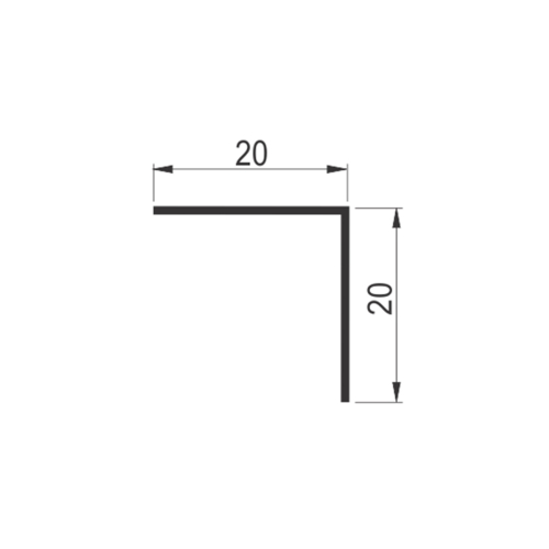 PVC profil (lajsna) - 20x20 / Bela