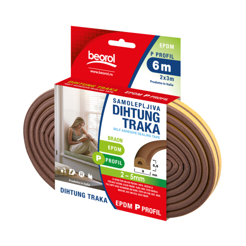 Samolepljiva dihtung traka - 6m / P braon