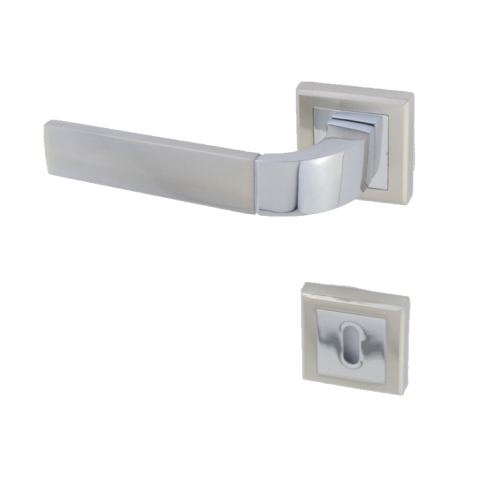 Kvaka Rozeta FLAT / Hrom mat