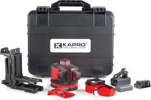 Kapro - Linijski laser sa crvenim zrakom - 3x360° 70m domet + nosač sa štipaljkom - 883WR