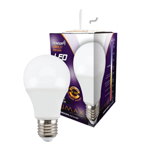 Lumax - Sijalica LED SENSOR LUME27 - 9W / 6500K / 810lm