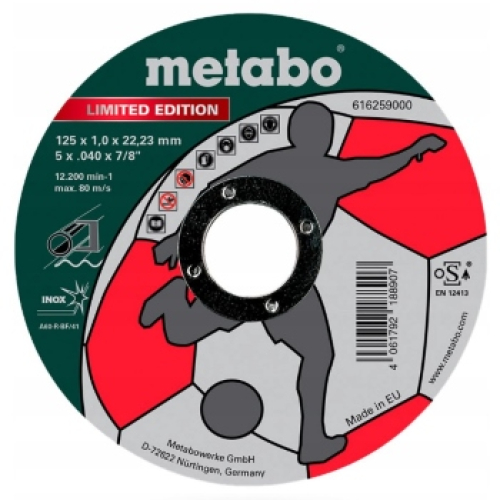 Metabo - Rezna ploča SOCCER - 125x1.0x22.23 mm / INOX