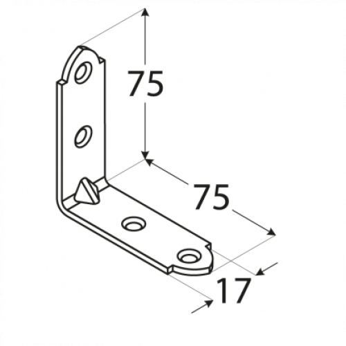 Ugaona spojnica KW 60 - 60x60x15x1.5mm