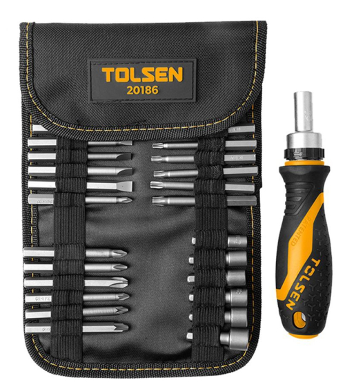 Tolsen - 26-delni set bitova i nasadnih ključeva