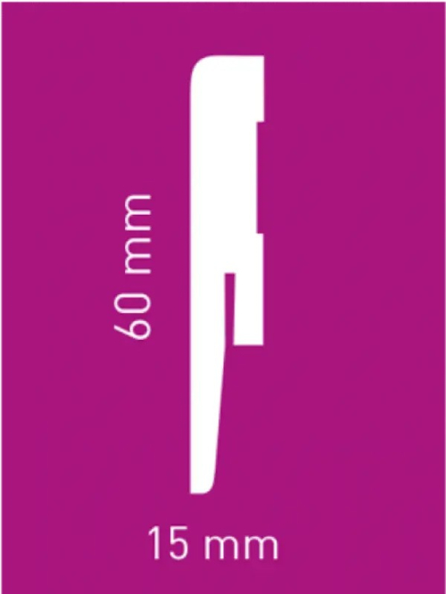 MDF lajsna PAINT IT 2,42m BELA 6cm 0602