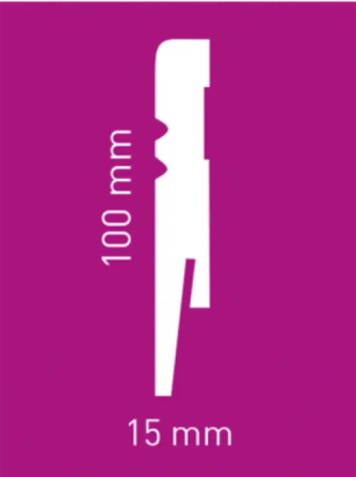 MDF lajsna PAINT IT 2,42m BELA 10cm