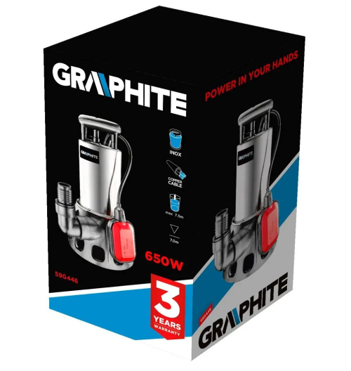 Graphite -Potapajuća pumpa 650W Inox